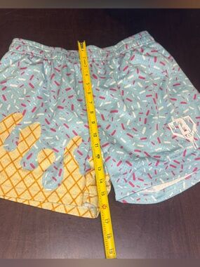 Men's Baseball Lifestyle 101 Light Blue Athletic Shorts w Ice Cream Sprinkles